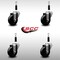 Service Caster 3.5'' SS Phenolic Wheel Swivel 7/8'' Expanding Stem Caster Set, 4PK SCC-SSEX20S3514-PHS-78-4 - alternate 4